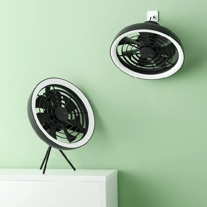 JISULIFE FA17 Outdoor LED Ceiling Fan with Long Tripod Stand